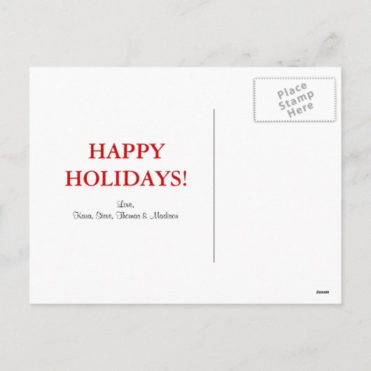 Nutcrackerkarte Feiertagspostkarte (Rückseite)