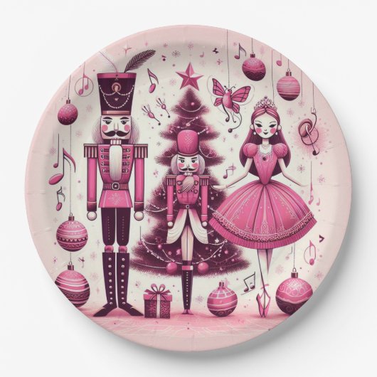 Nutcrackers Christmas Plate Pappteller (Vorderseite)
