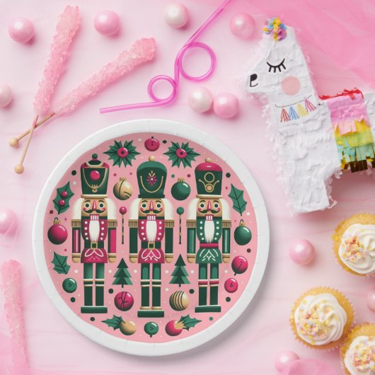 Nutcrackers Christmas Plate Pappteller (Party)