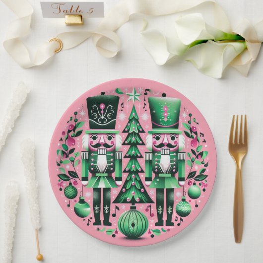 Nutcrackers Christmas Plate Pappteller (Hochzeit)