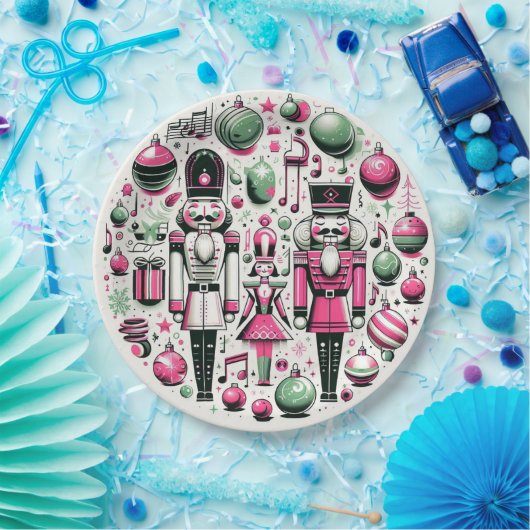 Nutcrackers Christmas Plate Pappteller (Party)