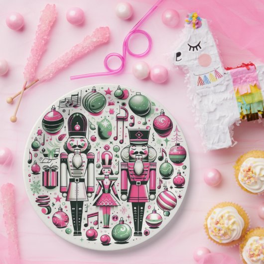 Nutcrackers Christmas Plate Pappteller (Party)