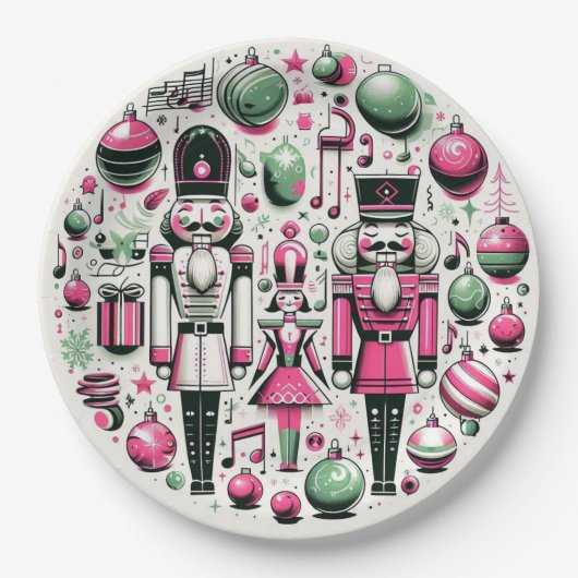 Nutcrackers Christmas Plate Pappteller (Vorderseite)