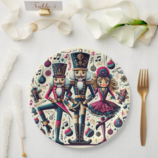 Nutcrackers Christmas Plate Pappteller (Hochzeit)