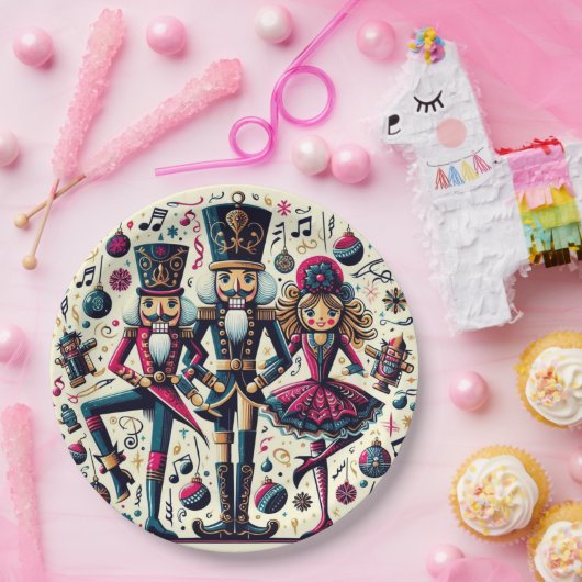Nutcrackers Christmas Plate Pappteller (Party)