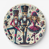 Nutcrackers Christmas Plate Pappteller (Vorderseite)