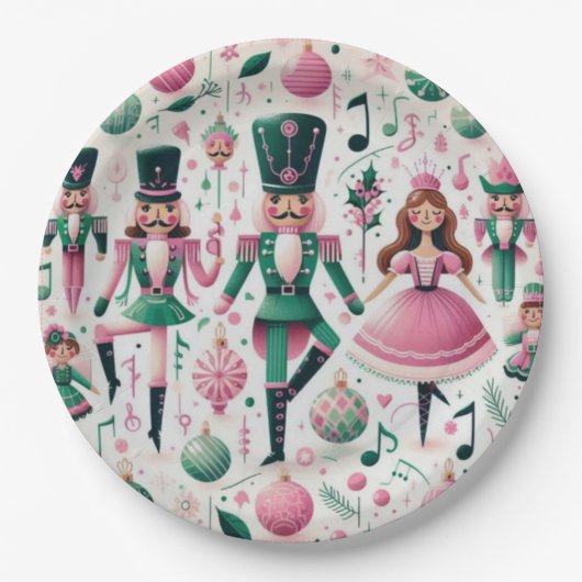 Nutcrackers Christmas Plate Pappteller (Vorderseite)