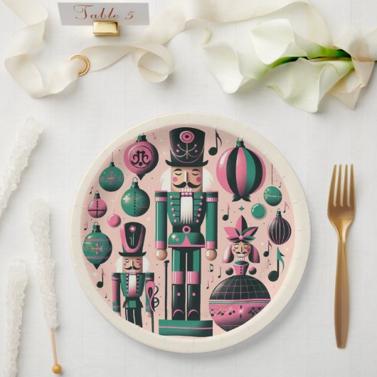 Nutcrackers Christmas Plate Pappteller (Hochzeit)