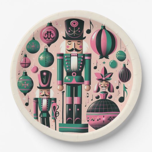 Nutcrackers Christmas Plate Pappteller (Vorderseite)