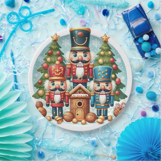 Nutcrackers Christmas Plate Pappteller (Party)