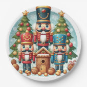 Nutcrackers Christmas Plate Pappteller (Vorderseite)