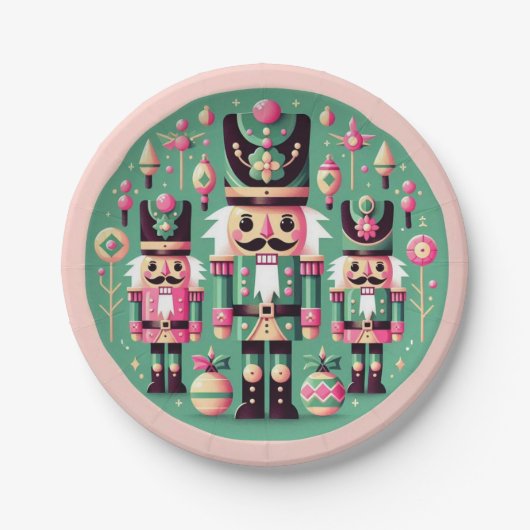 Nutcrackers Christmas Plate Pappteller (Vorderseite)