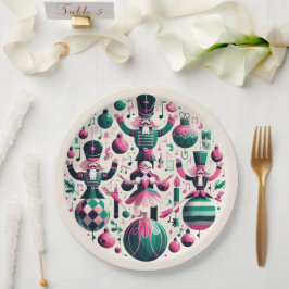 Nutcrackers Christmas Plate Pappteller