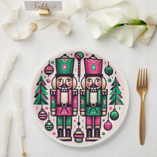 Nutcrackers Christmas Plate Pappteller (Hochzeit)