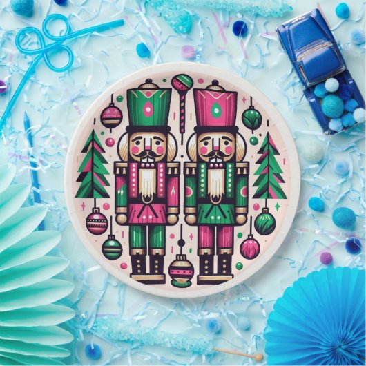 Nutcrackers Christmas Plate Pappteller (Party)