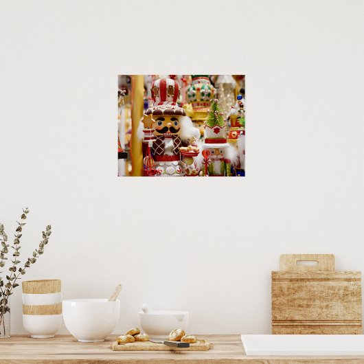 Nutcrackers farbige Weihnachten bereit zum Rahmen Poster (Küche)