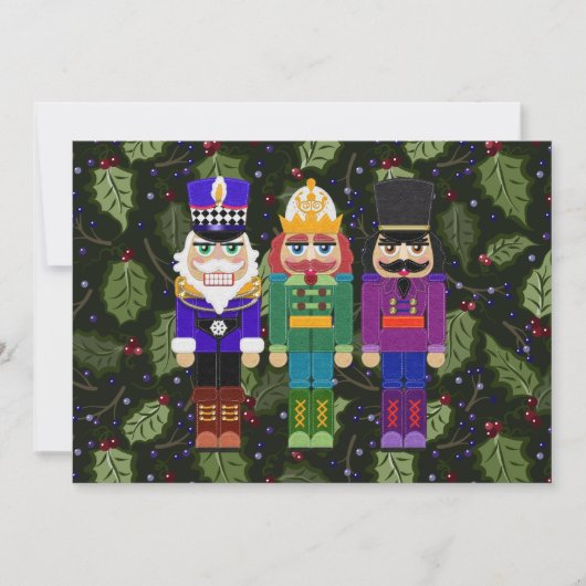 Nutcrackers Felt Style Frohe Weihnachten (Vorderseite)