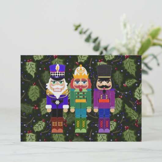 Nutcrackers Felt Style Frohe Weihnachten (Stehend Vorderseite)