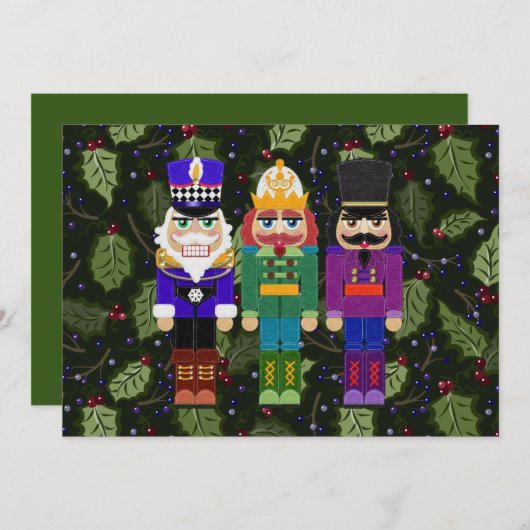 Nutcrackers Felt Style Frohe Weihnachten (Vorne/Hinten)