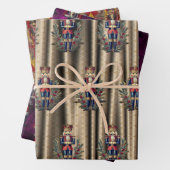 Nutcrackers Lila Gold Red Geschenkpapier Set (Beispiel)