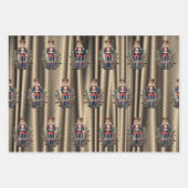 Nutcrackers Lila Gold Red Geschenkpapier Set (Vorderseite)