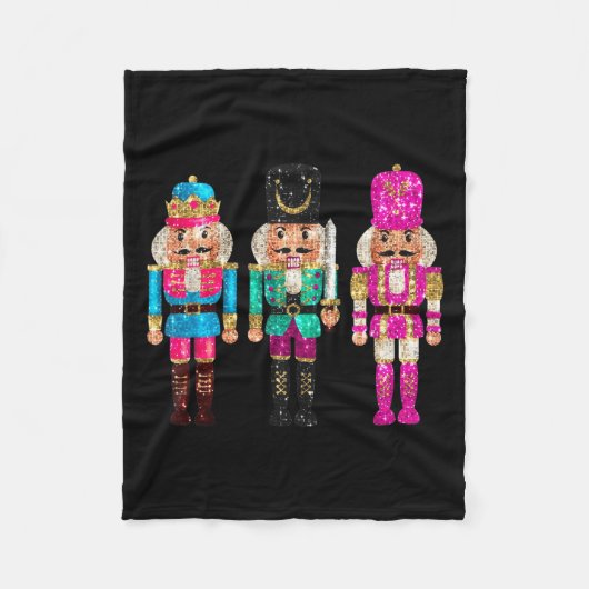 Nutcrackers Merry Christmas Funny Xmas Men Women Fleecedecke (Vorderseite)