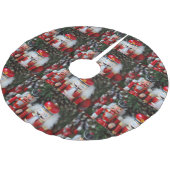 Nutcrackers mit Urlaubshintergrund Polyester Weihnachtsbaumdecke (Schrägansicht)