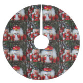 Nutcrackers mit Urlaubshintergrund Polyester Weihnachtsbaumdecke (Vorderseite)