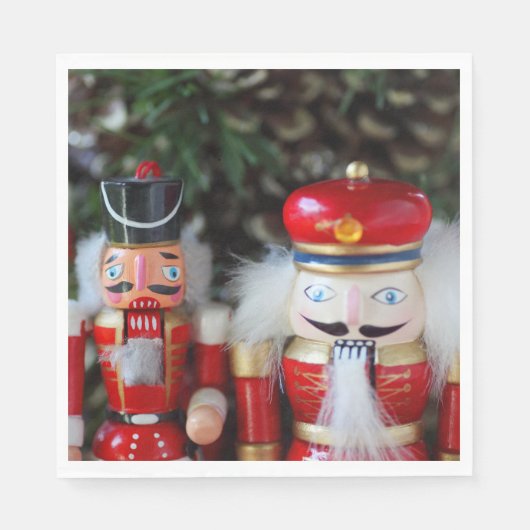 Nutcrackers mit Urlaubshintergrund Serviette (Vorderseite)