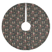 Nutcrackers Muster Baumrock Polyester Weihnachtsbaumdecke (Vorderseite)