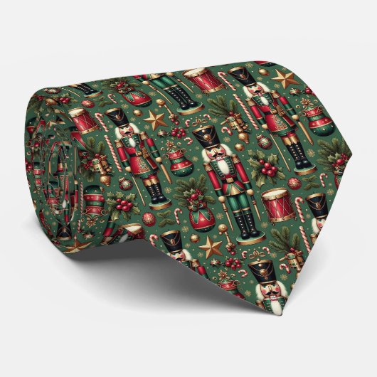 Nutcrackers Pattern Neck Tie Krawatte (Gerollt)