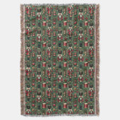 Nutcrackers Pattern Throw Blanket Decke (Vorderseite Vertikal)