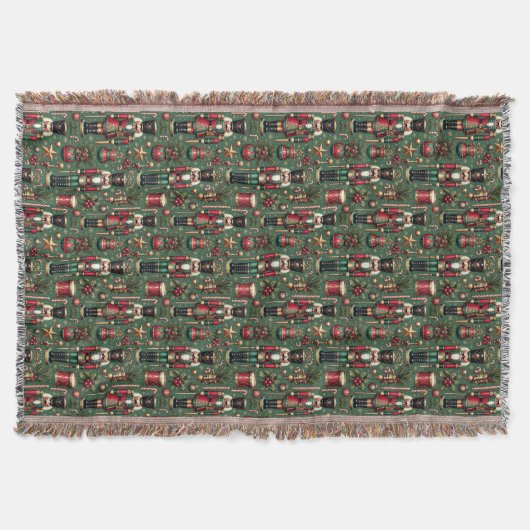 Nutcrackers Pattern Throw Blanket Decke (Vorderseite)