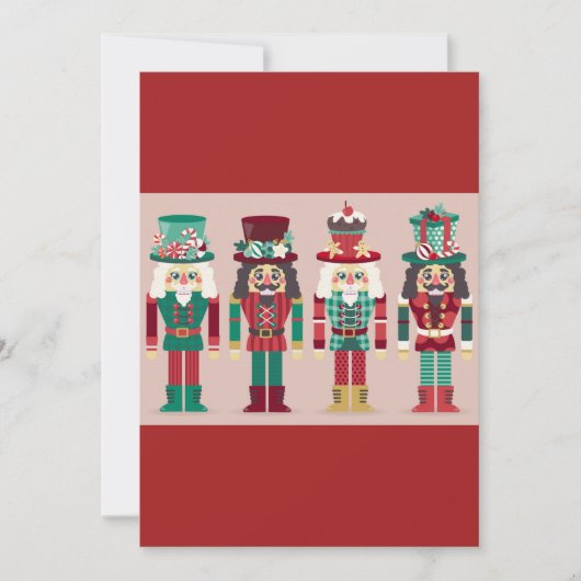 Nutcrackers Weihnachtsdekoration Feiertagskarte (Vorderseite)