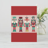 Nutcrackers Weihnachtsdekoration Feiertagskarte (Stehend Vorderseite)