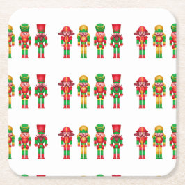 Nutcrackers Weihnachtsdekoration Rechteckiger Pappuntersetzer