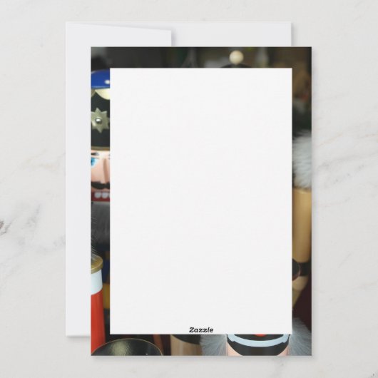 Nutcrackers Weihnachtsfeiertage Weihnachtsdesign Feiertagskarte (Rückseite)