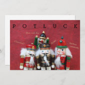 Nutcrackgruppe auf rotem Lecker Einladung (Vorne/Hinten)