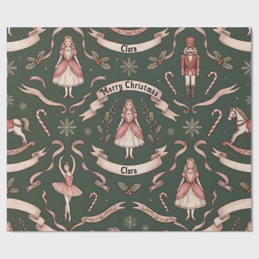 Nutcraker Elegant  Geschenkpapier (Flach)