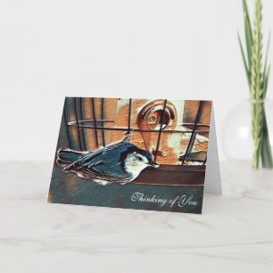Nuthatch am Züchter - Leere Gedanken an deine Kart Dankeskarte