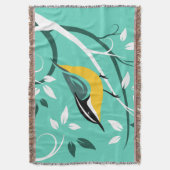 Nuthatch Art Decke (Vorderseite Vertikal)