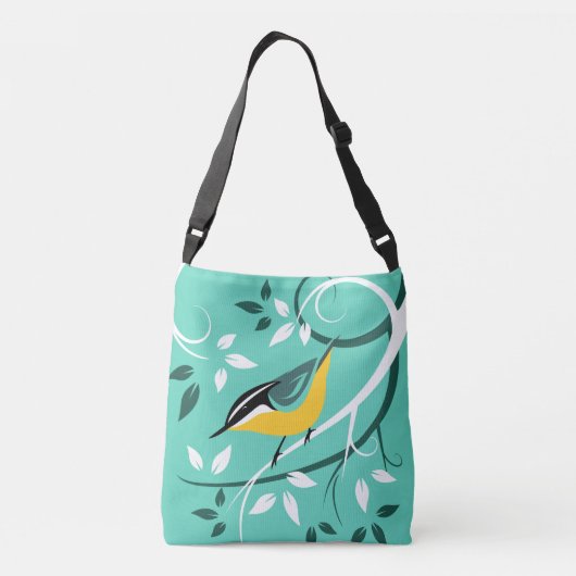 Nuthatch Art Tragetaschen Mit Langen Trägern (Rückseite)