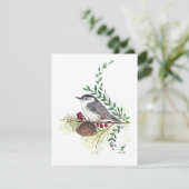 Nuthatch Beautiful Watercolor Note Card (Stehend Vorderseite)