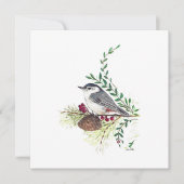 Nuthatch Beautiful Watercolor Note Card (Vorderseite)