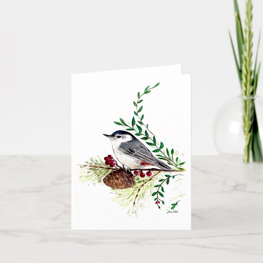 Nuthatch Beautiful Watercolor Note Card