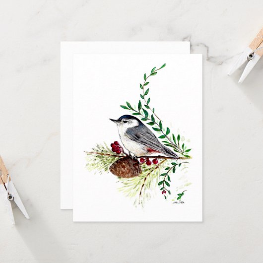 Nuthatch Beautiful Watercolor Note Card