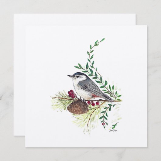 Nuthatch Bird Art (Vorne/Hinten)