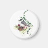 Nuthatch Bird Art Magnet (Vorne)