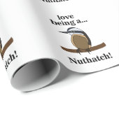 Nuthatch Bird Backyard Birder Birdwatcher Geschenkpapier (Rolleneckpunkt)