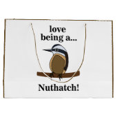 Nuthatch Bird Backyard Birder Birdwatcher Große Geschenktüte (Rückseite)
